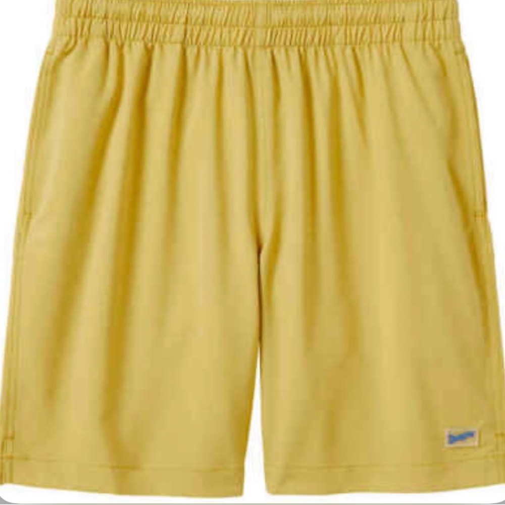 Duluth Trading Pier Genius Unlined Yellow Men's Shorts 9” Xlarge